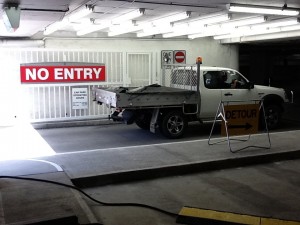 Entrance lighting for carpark